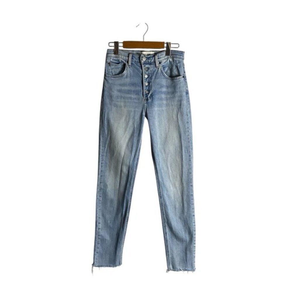 Denim Forum Women's The Yoko High Rise Slim Denim Jeans